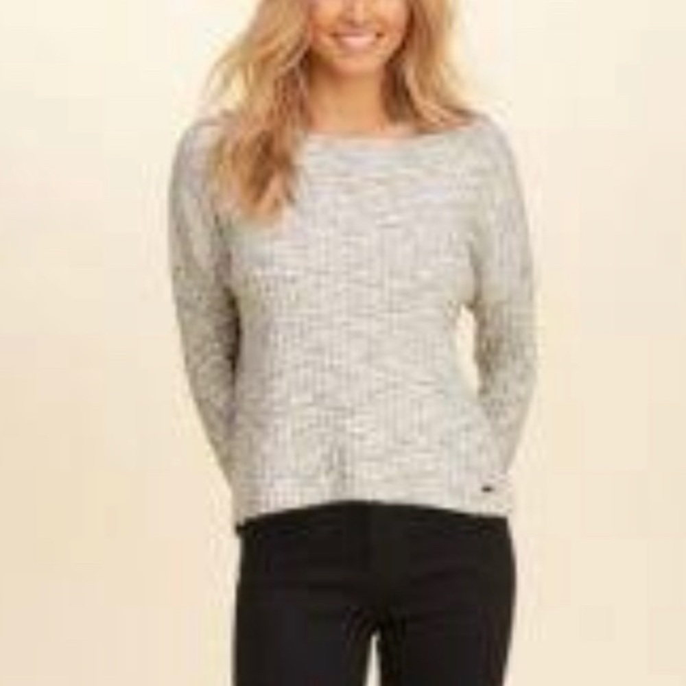 *4/$24* HCO Grey/White Ribbed Sweater